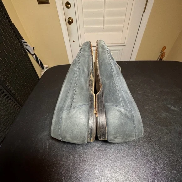 Santoni size 12 men’s grey loafers made in Italy